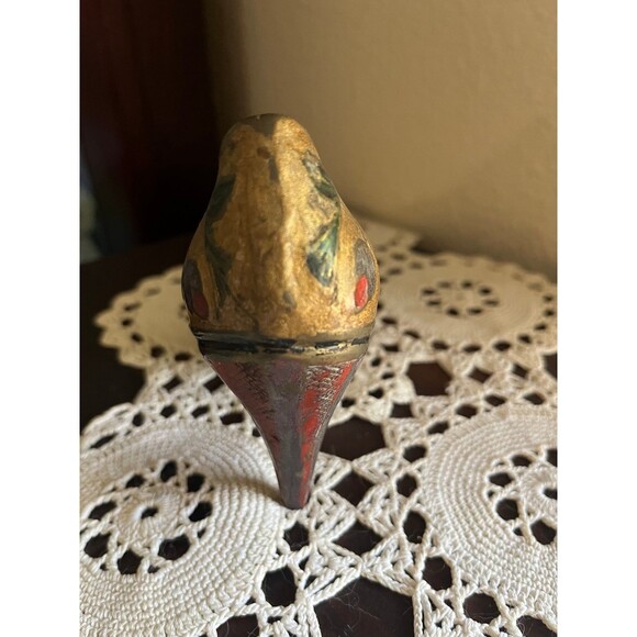 Antique Solid Brass High Heel Shoe - Picture 2 of 8